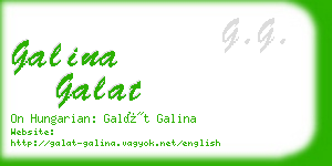 galina galat business card